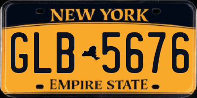 NY license plate GLB5676