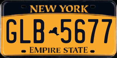 NY license plate GLB5677