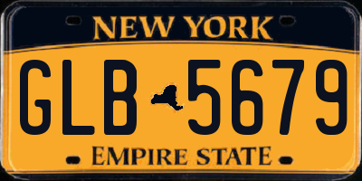 NY license plate GLB5679