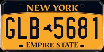 NY license plate GLB5681