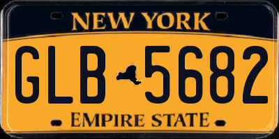 NY license plate GLB5682