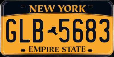 NY license plate GLB5683