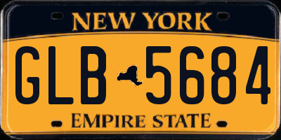 NY license plate GLB5684