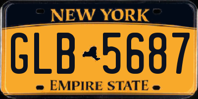 NY license plate GLB5687