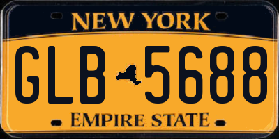 NY license plate GLB5688
