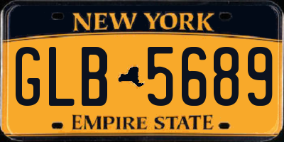 NY license plate GLB5689