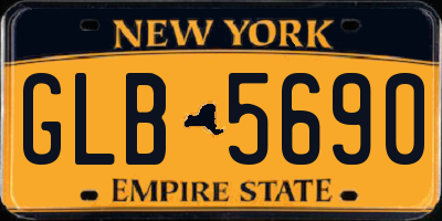 NY license plate GLB5690