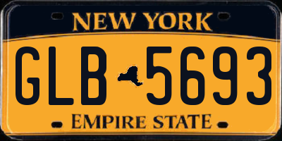NY license plate GLB5693