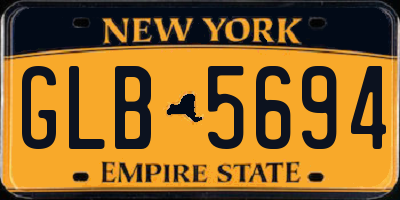 NY license plate GLB5694