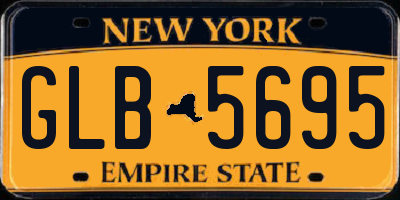 NY license plate GLB5695