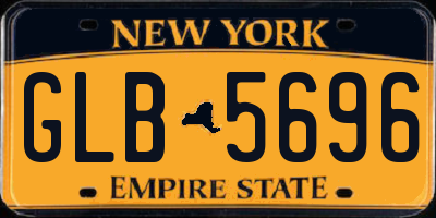 NY license plate GLB5696