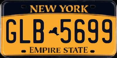 NY license plate GLB5699