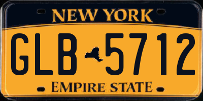 NY license plate GLB5712