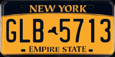 NY license plate GLB5713