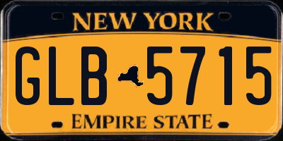 NY license plate GLB5715
