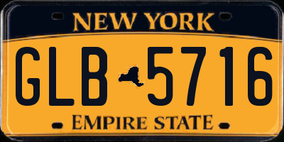 NY license plate GLB5716