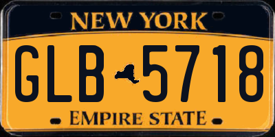 NY license plate GLB5718