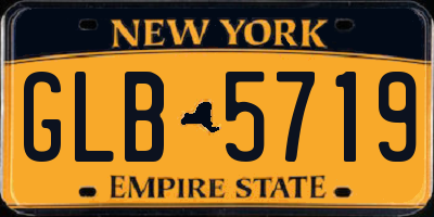 NY license plate GLB5719
