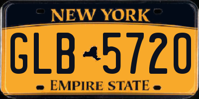 NY license plate GLB5720
