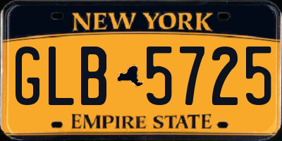 NY license plate GLB5725
