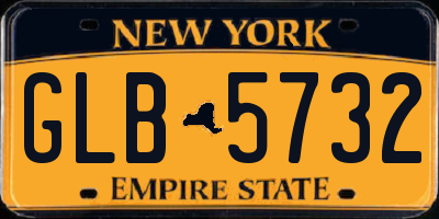 NY license plate GLB5732