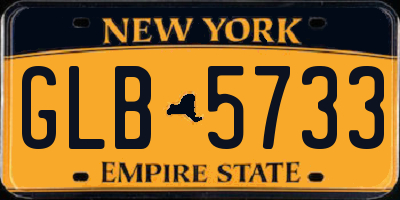 NY license plate GLB5733