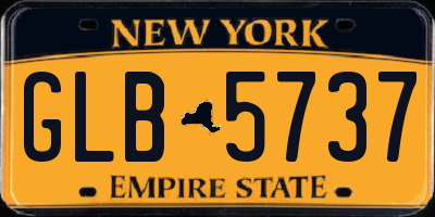 NY license plate GLB5737