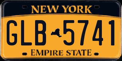 NY license plate GLB5741