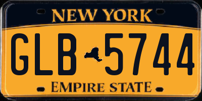 NY license plate GLB5744