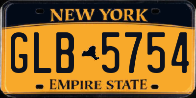 NY license plate GLB5754