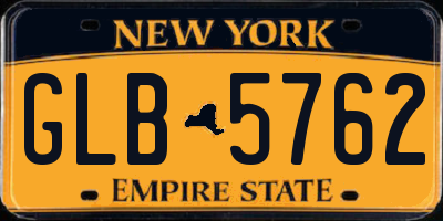 NY license plate GLB5762