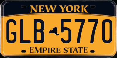 NY license plate GLB5770