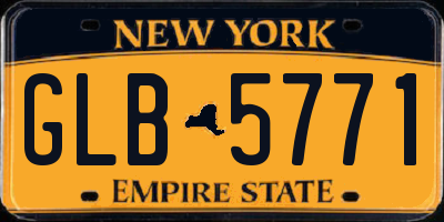 NY license plate GLB5771