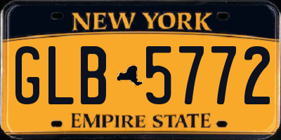 NY license plate GLB5772