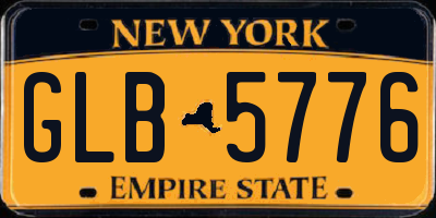 NY license plate GLB5776