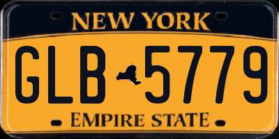 NY license plate GLB5779