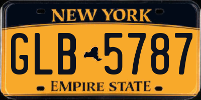 NY license plate GLB5787