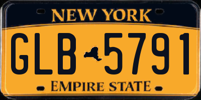 NY license plate GLB5791