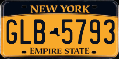 NY license plate GLB5793
