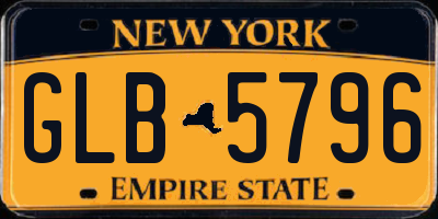 NY license plate GLB5796