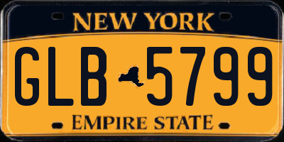 NY license plate GLB5799