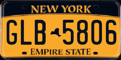 NY license plate GLB5806