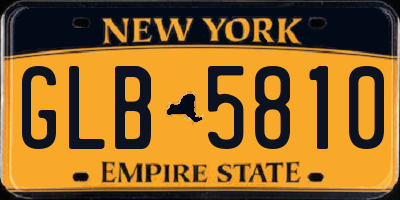 NY license plate GLB5810