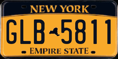 NY license plate GLB5811