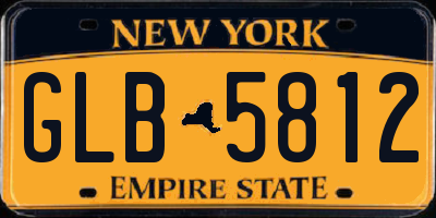 NY license plate GLB5812