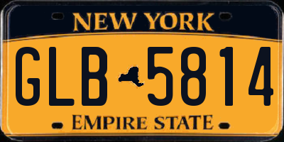 NY license plate GLB5814