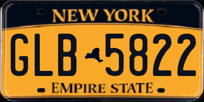NY license plate GLB5822