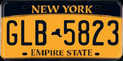 NY license plate GLB5823