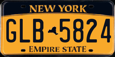 NY license plate GLB5824