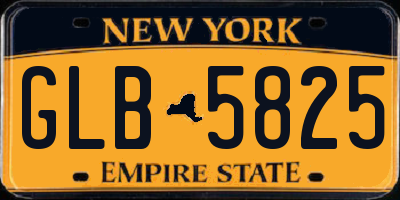 NY license plate GLB5825